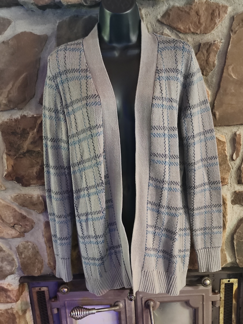 Natural Reflections Knit Sweater in Gray and Blue